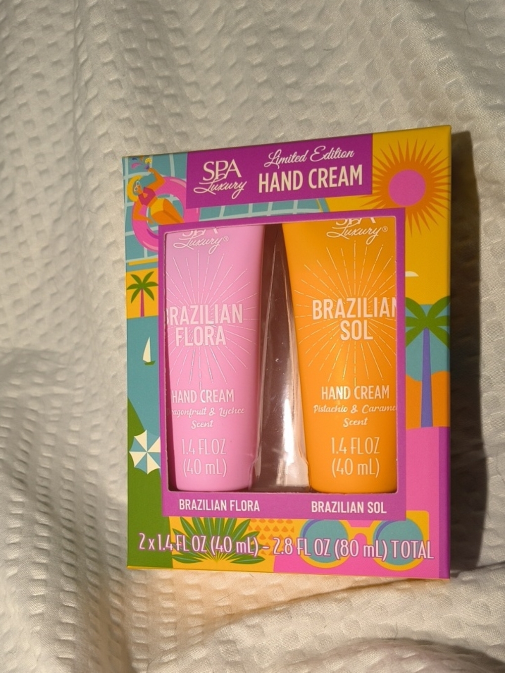 Spa Luxury Brazilian Flora & Brazilian Sol Hand Cream Duo — Pink & Orange